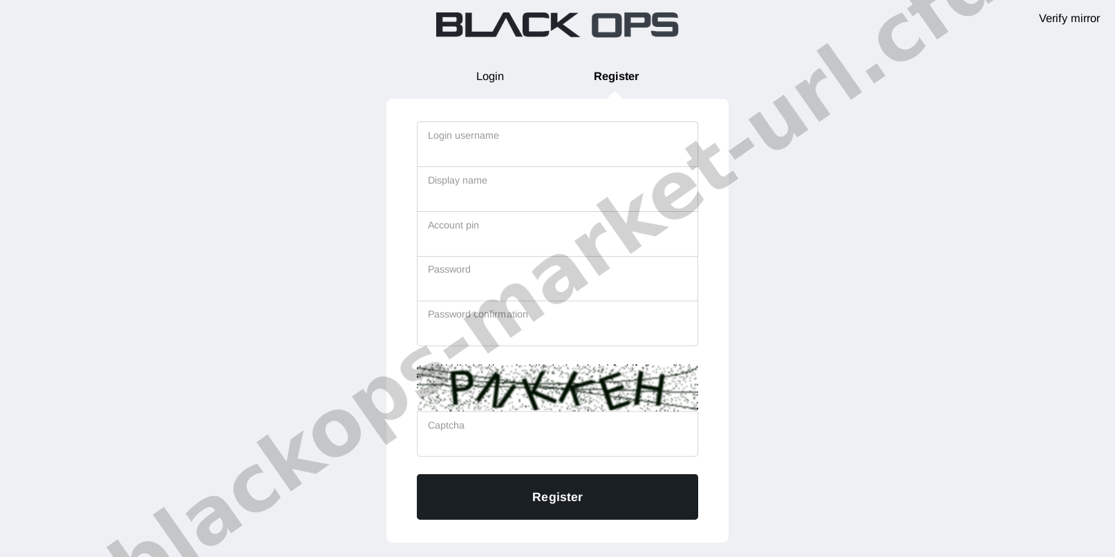 Registration Page